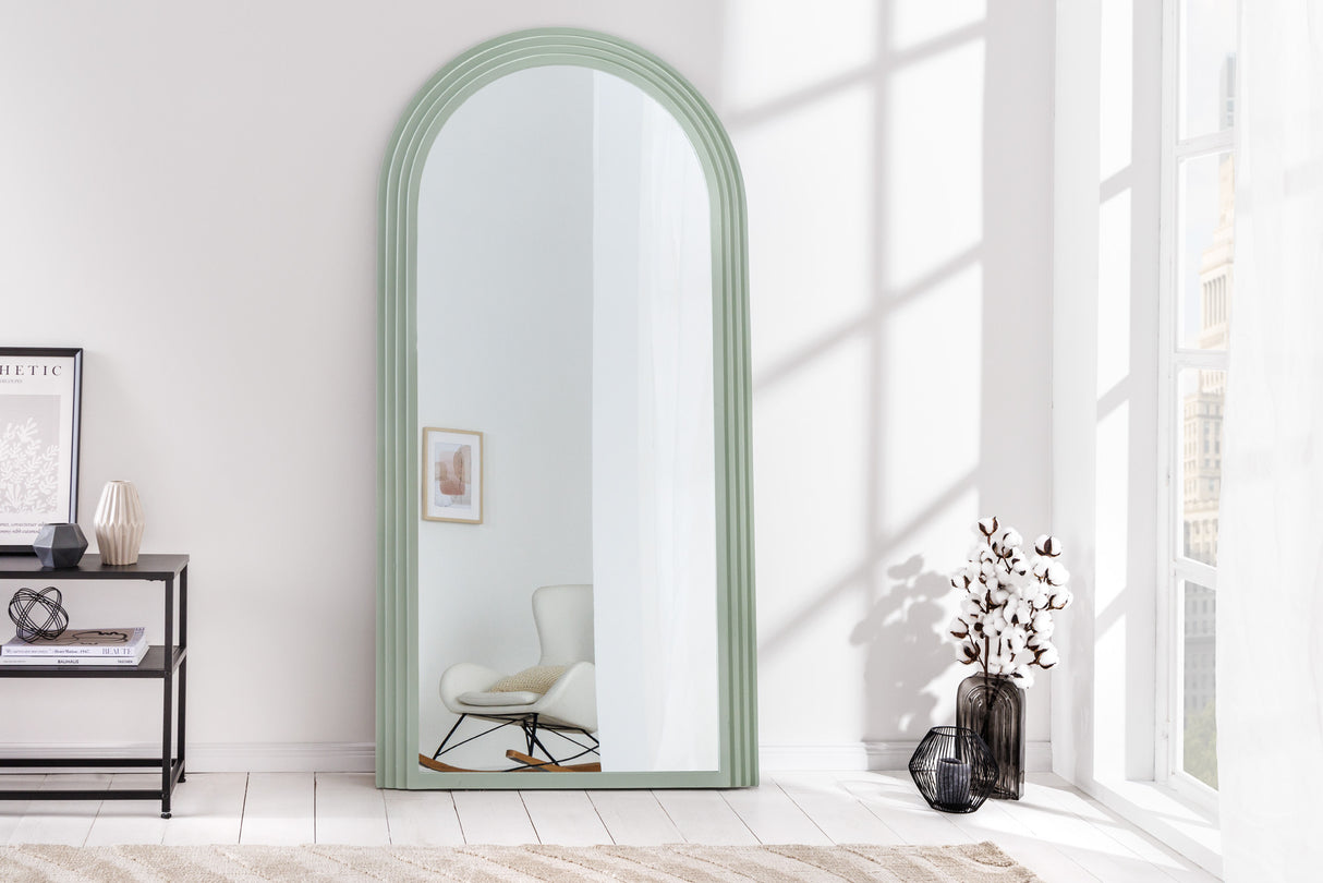 Wall mirror ART DECO 160cm sage green