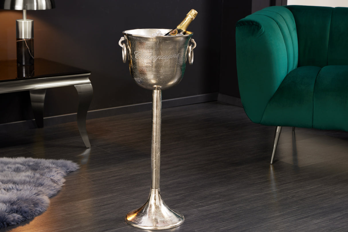Champagne bucket CHAMPAGNE 80cm antique silver