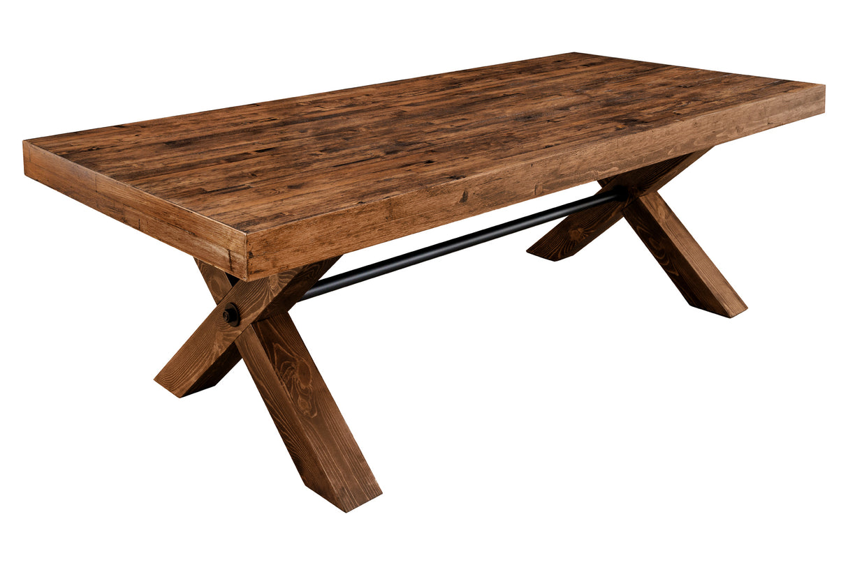 Dining table GOLIATH 210cm pinewood natural black