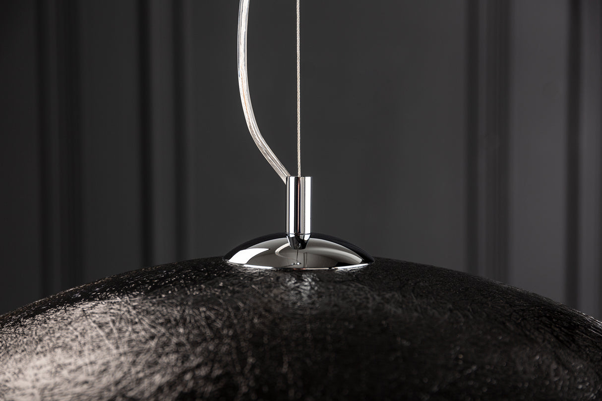 Pendant lamp GLOW 70cm fibre glass black gold