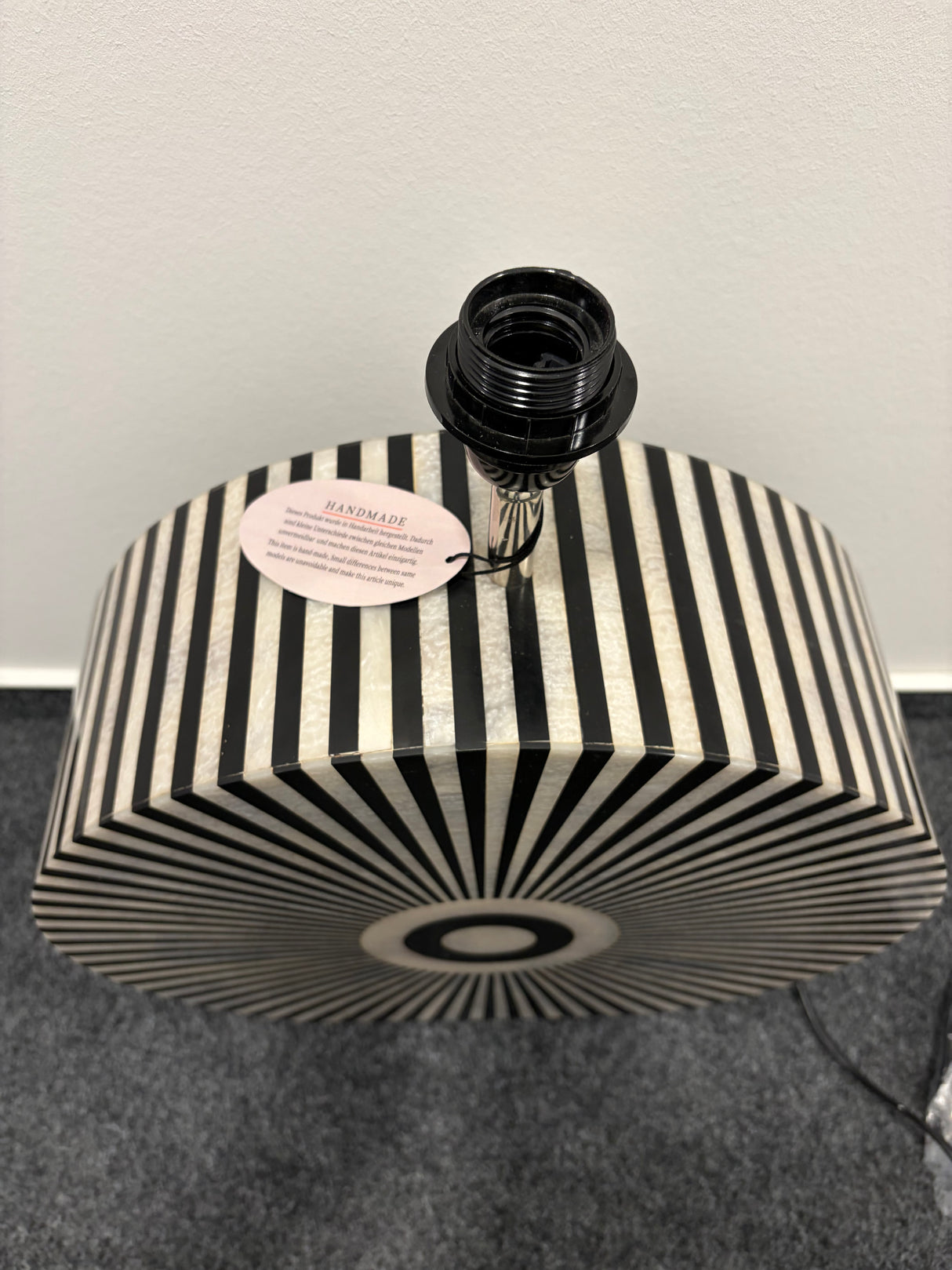 Tischleuchte Bein-Intarsien NATURE 65cm