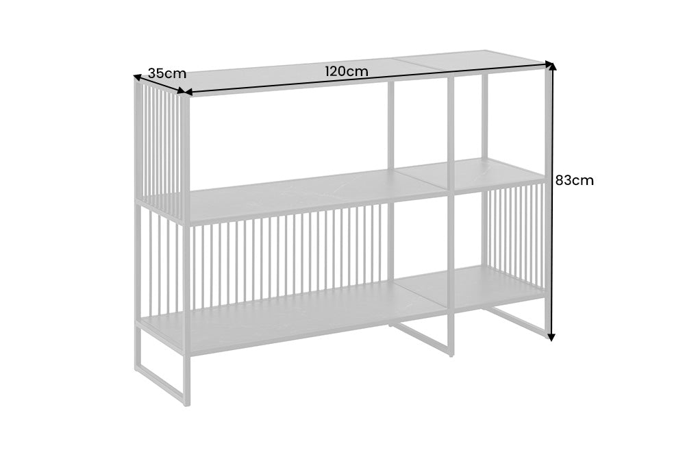 Regal ARCHITECTURE 120cm anthrazit Marmoroptik