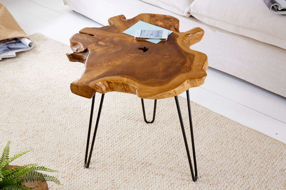 Beistelltisch WILD 50cm massives Teakholz