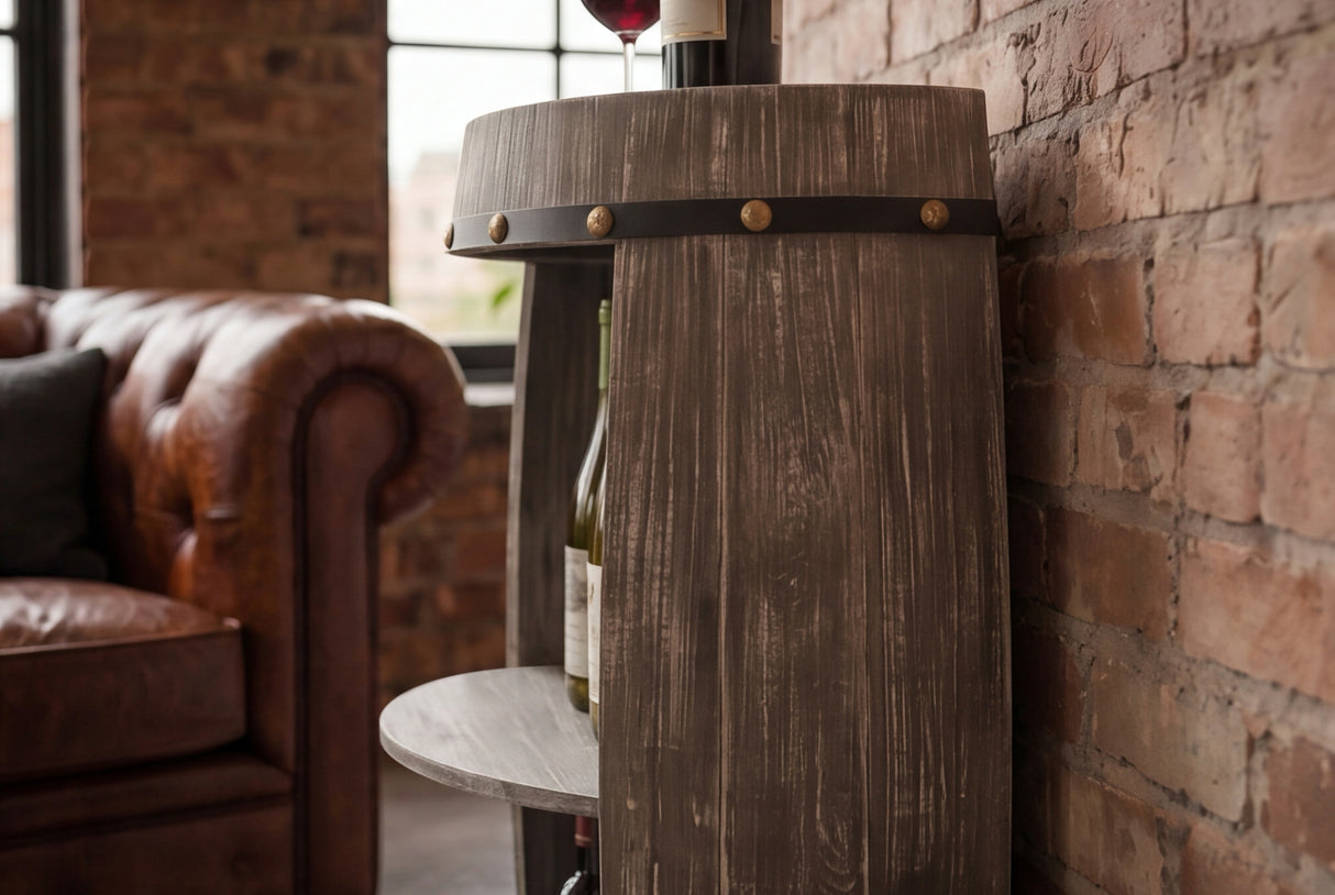 Wine shelf half BODEGA 80cm massive fir wood