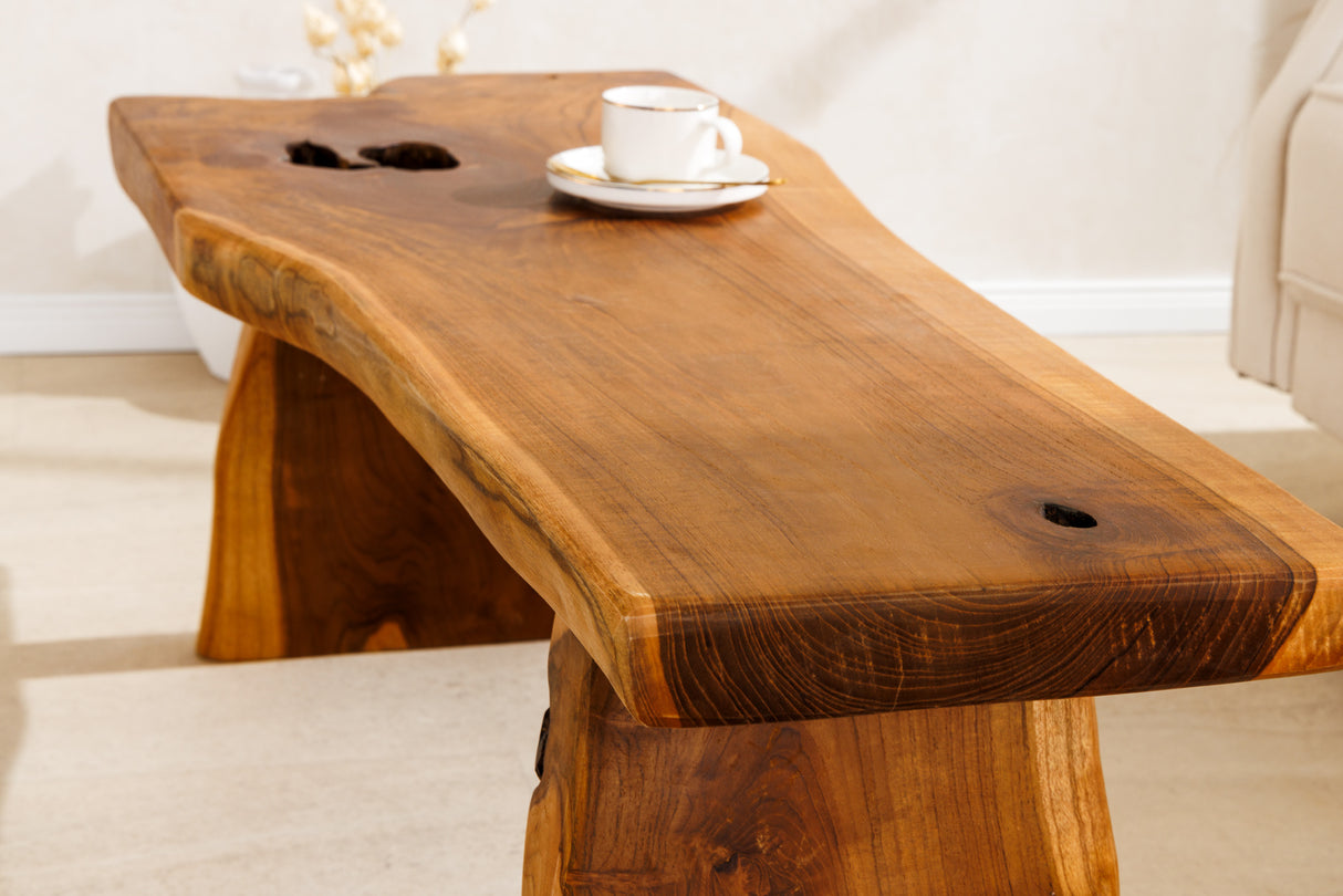 Bench ROOT 100cm teak wood natural brown