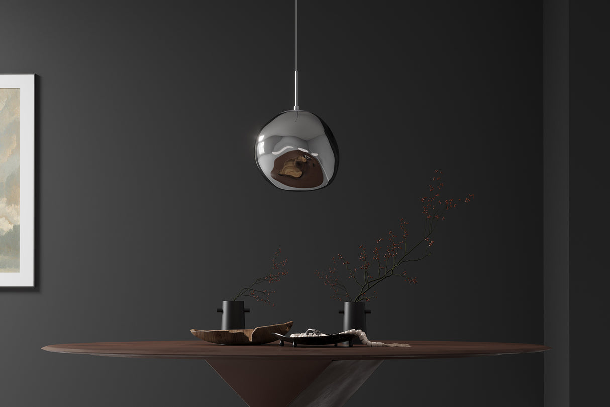 Pendelleuchte LIQUID DIAMOND 35cm Glas Rauchoptik