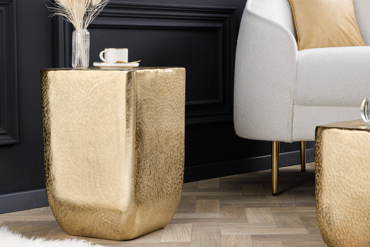 Beistelltisch UNIT 45cm Hammerschlageffekt gold
