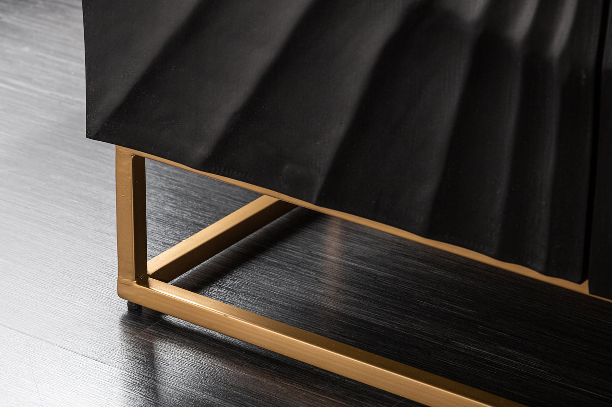 Sideboard SCORPION 140cm 3D mango schwarz
