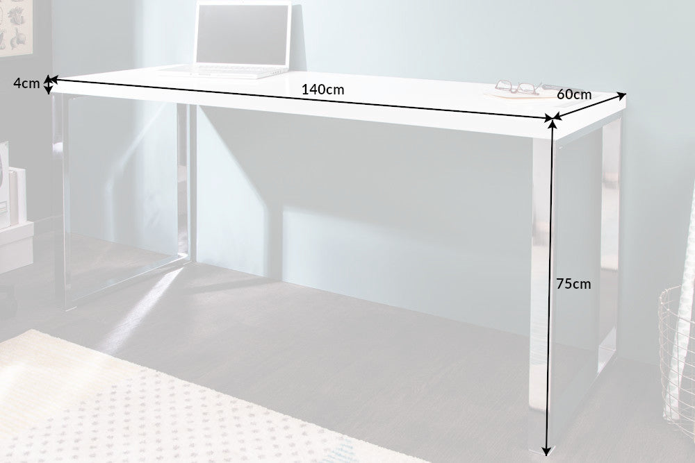 Office desk WHITE DESK 140x60cm white