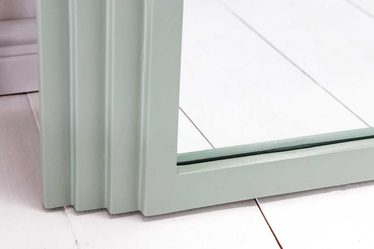Wall mirror ART DECO 160cm sage green