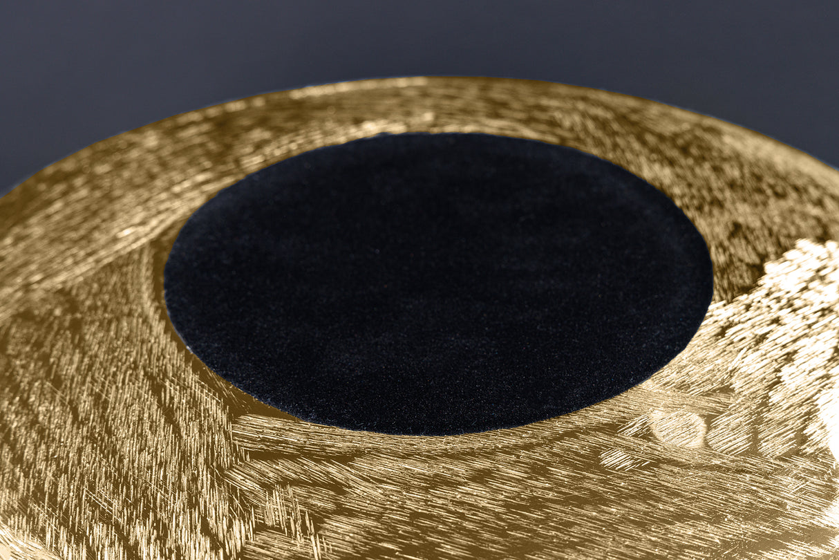 Vase ABSTRACT ORIENT 35cm with hammer stroke effect gold