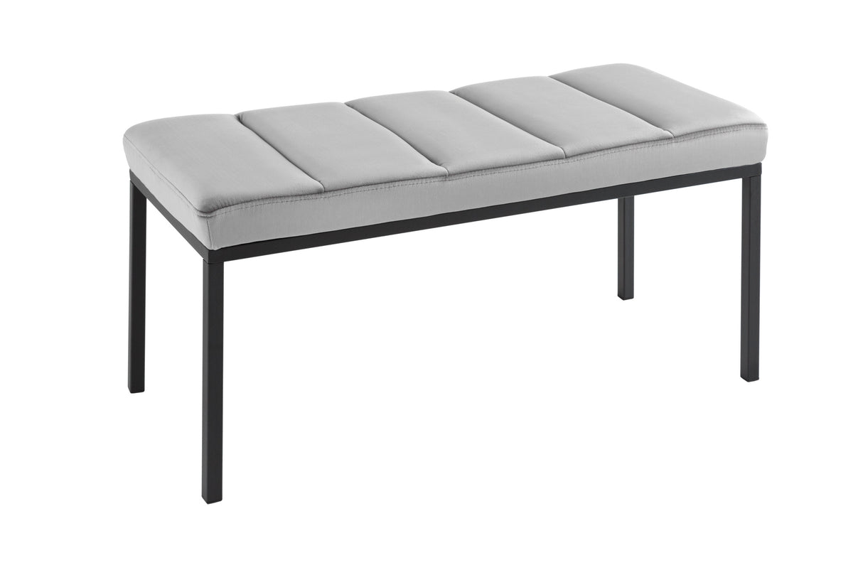 Bench BOUTIQUE 80cm velvet light grey