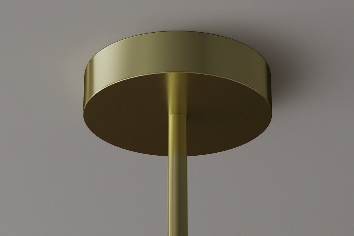 Pendelleuchte LIQUID DIAMOND 5 Glasschirme gold