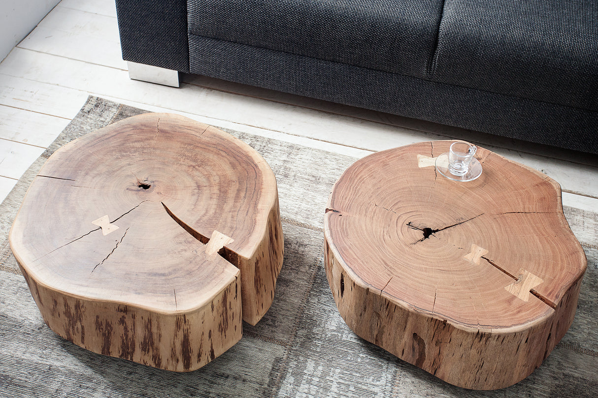 Coffee table GOA 60cm with wheels acacia wood