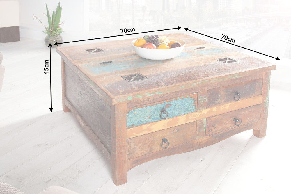 Couchtisch JAKARTA 70cm Recyclingholz
