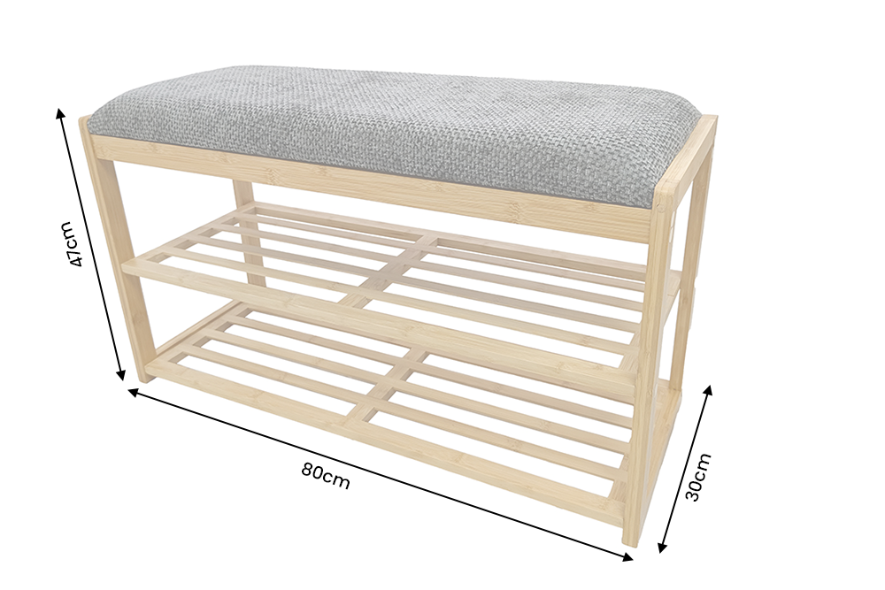 Shoeshelf ZEN-BO 80cm bamboo natural beige