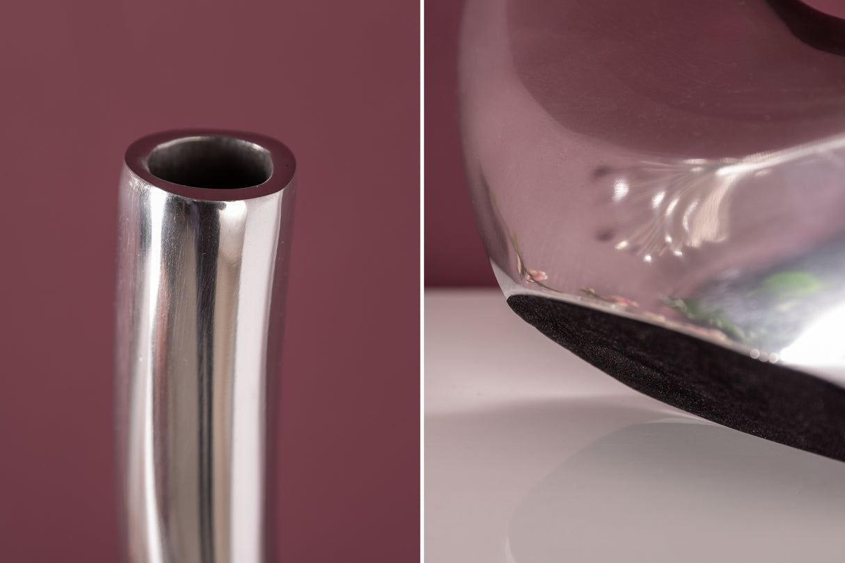 Vase WAVE XL 106cm silber aluminium