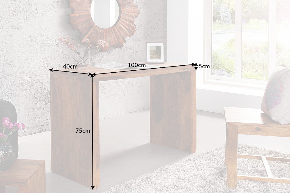Bürotisch Konsole MAKASSAR 100cm Palisanderholz
