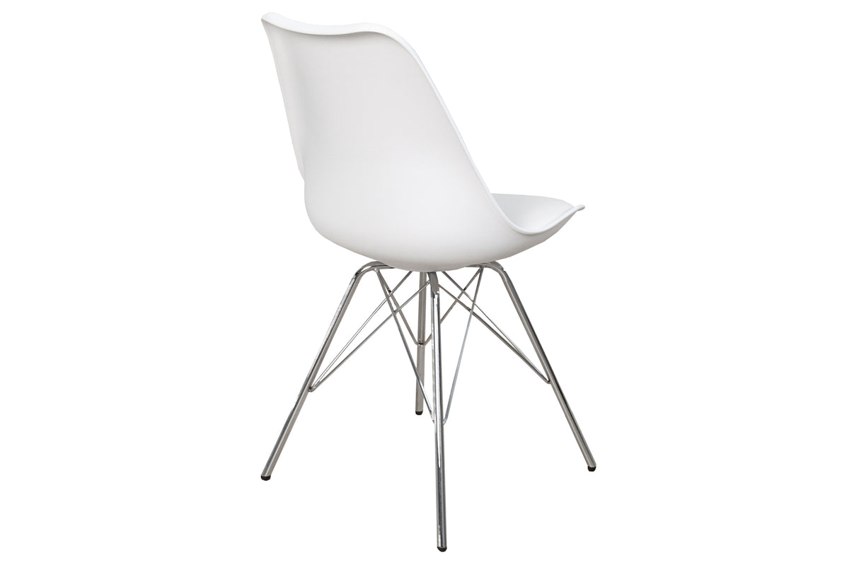Stuhl SCANDINAVIA MASTERPIECE Retrostil weiß