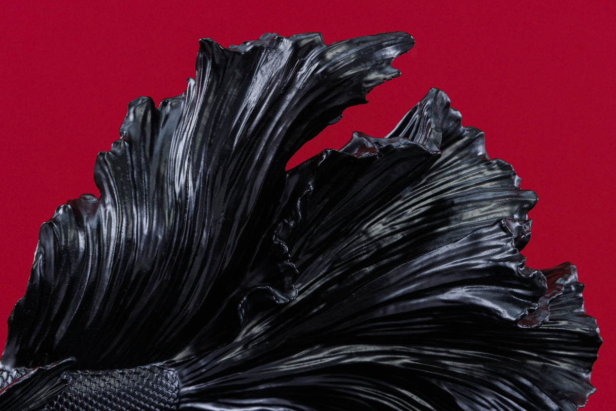 Decoration fish CROWNTAIL 35cm polyresin black