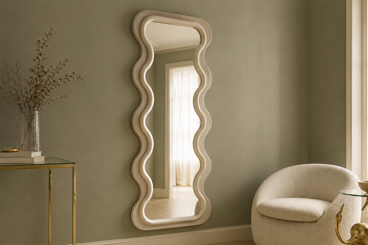 Wall mirror CURVY 160cm greige