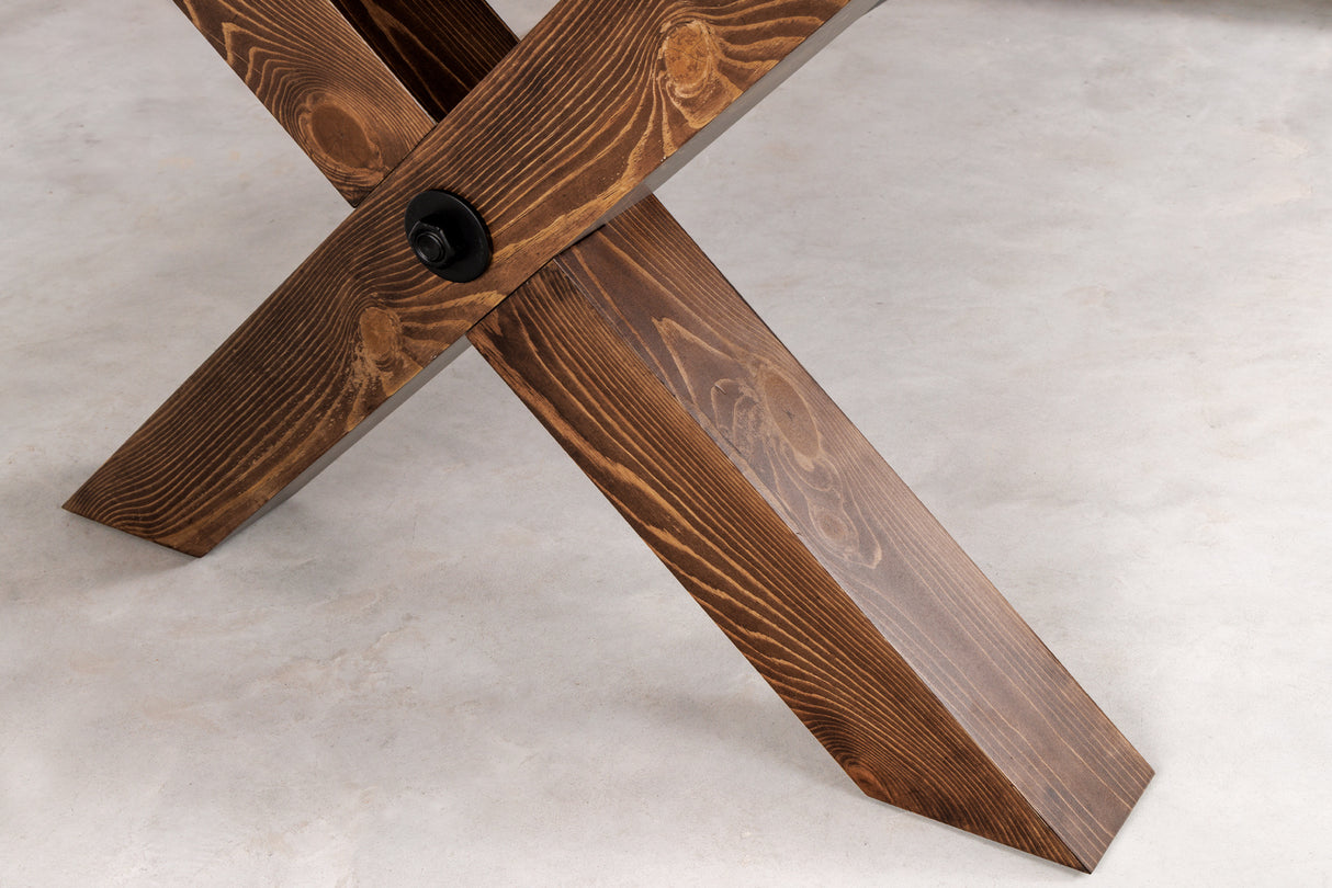 Dining table GOLIATH 210cm pinewood natural black