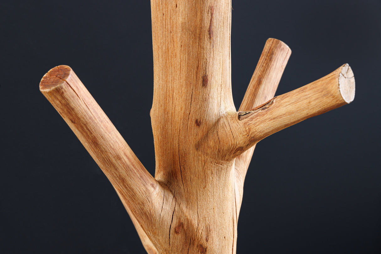 Stehleuchte TREE NATURE 175cm Mangostanholz Leinenschirm