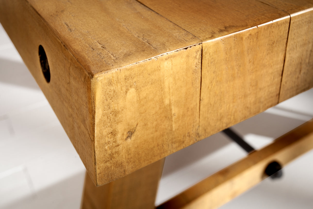 Dining table FINCA 240cm pinewood vintage brown
