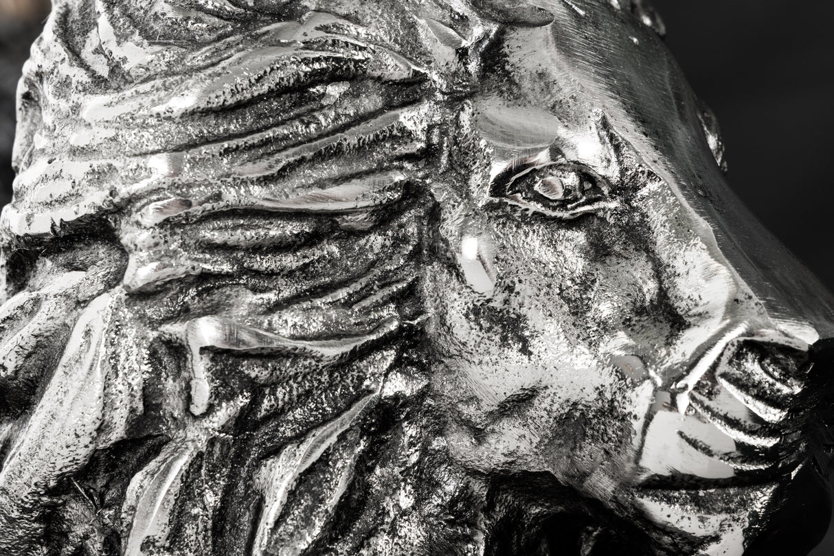 Beistelltisch WILDLIFE LION 60cm antik silber