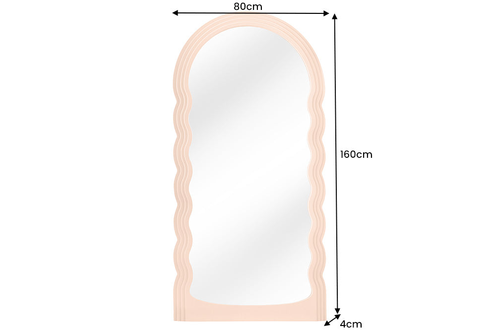 Wandspiegel WAVE 160cm apricot