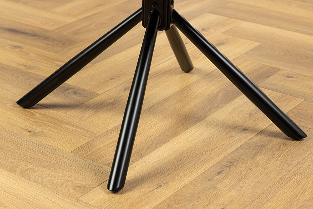 Drehstuhl SIGNATURE 360° mit Armlehnen Federkern Leder schwarz drehbar