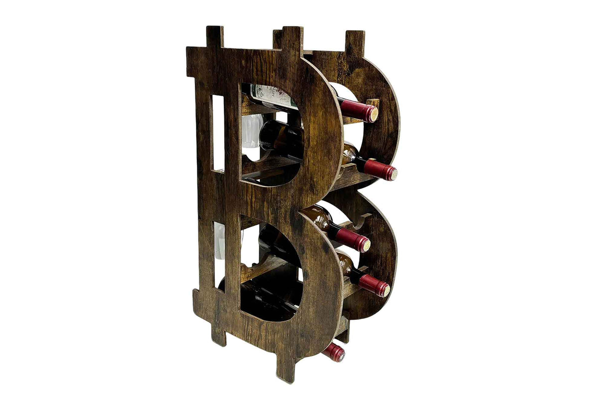 Wine shelf half BITCOIN 70cm pine natrual