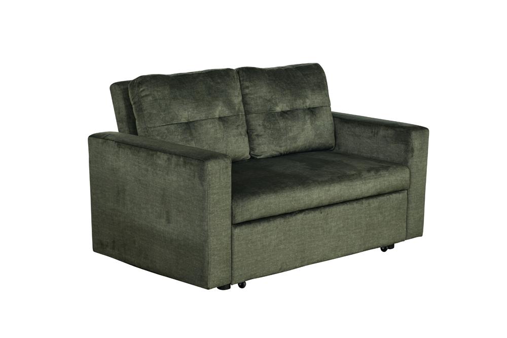 Schlafsofa SMART 140cm 2-Sitzer Samt Grün