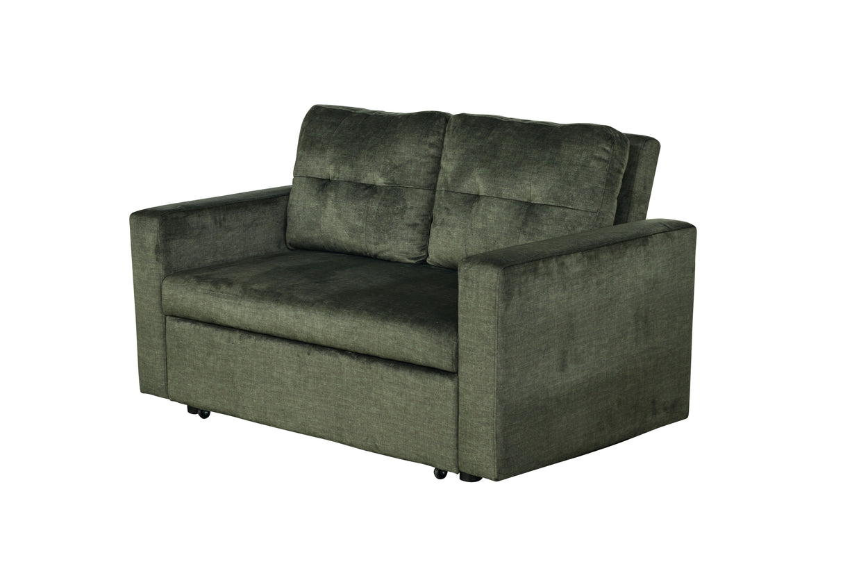 Sofa bed SMART 140cm 2-seater velvet green