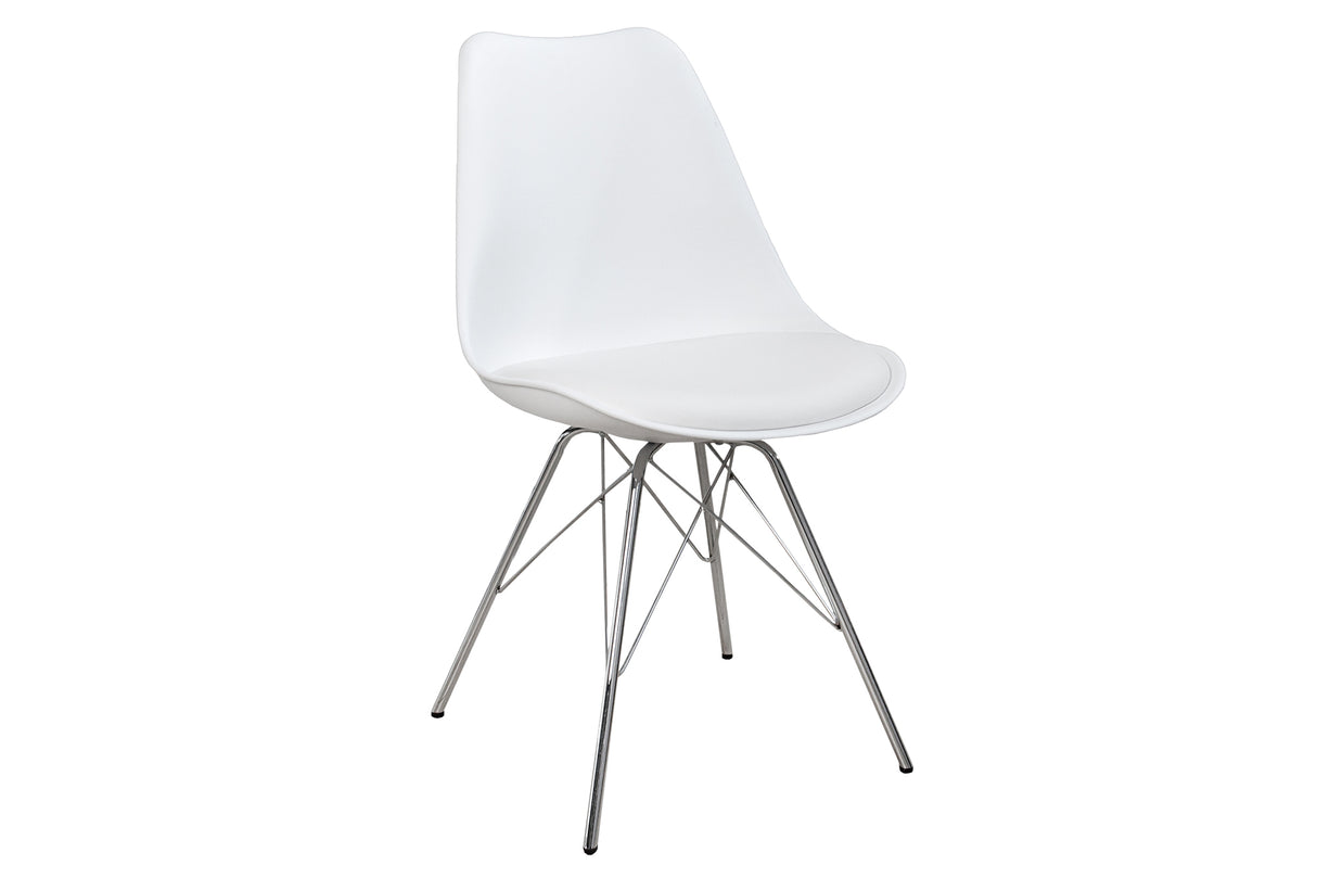 Stuhl SCANDINAVIA MASTERPIECE Retrostil weiß