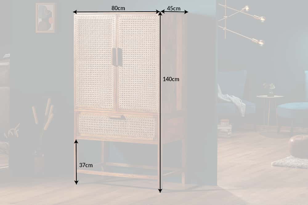 Highboard BAMBOO LOUNGE 140cm mango and bamboo