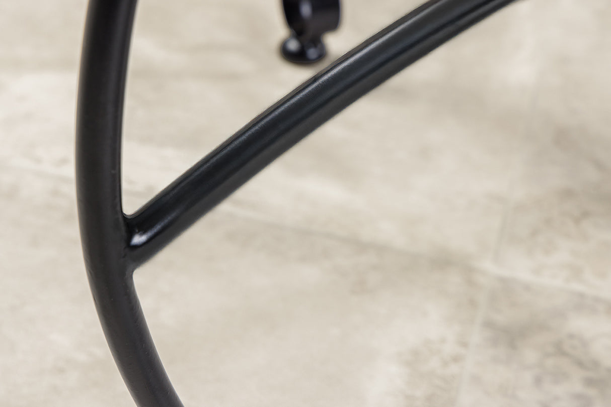 Beistelltisch MARRAKESH 40cm silber Hammerschlag Design abnehmbares Tablett