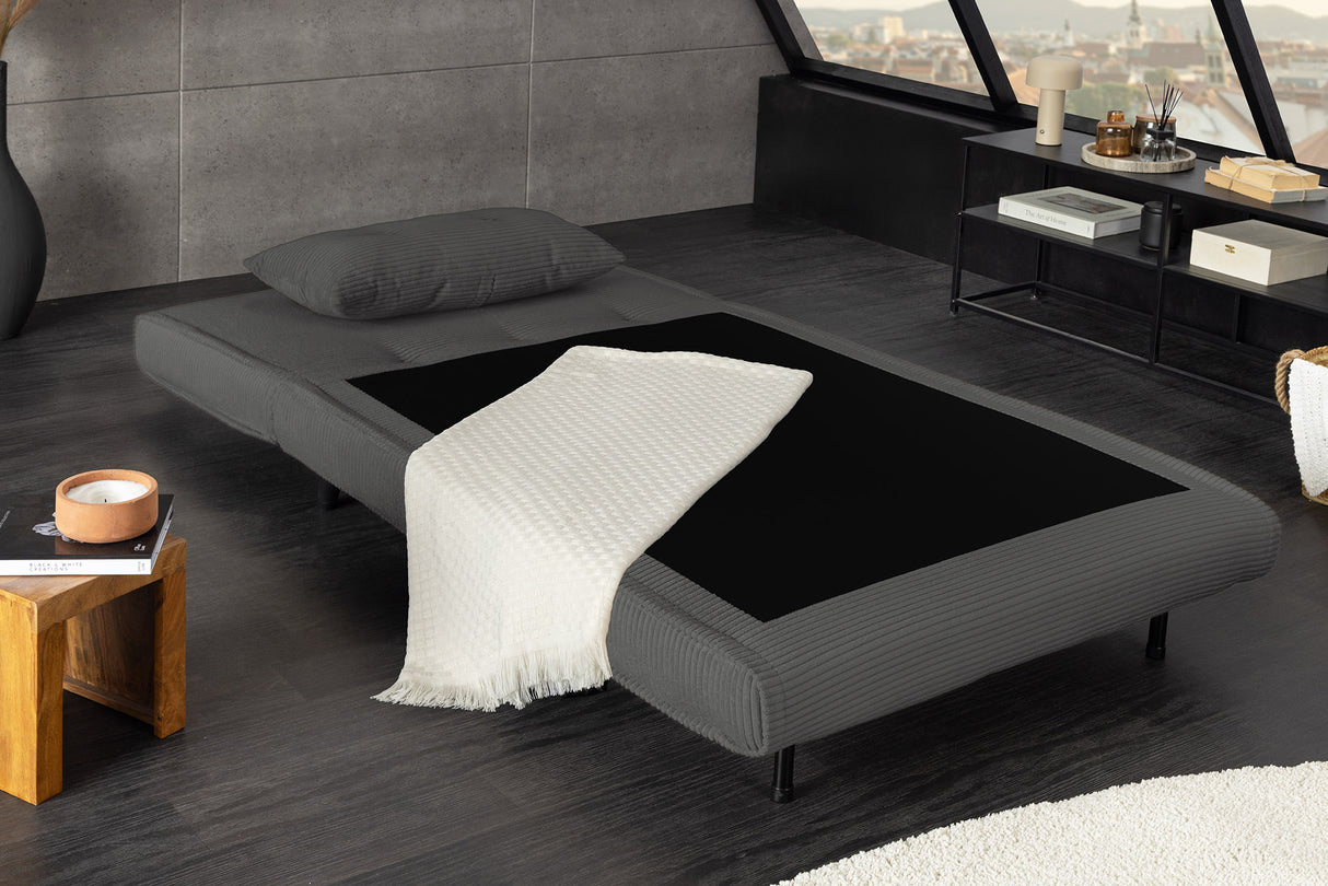 Schlafsessel SMART MULTIFUNCTION 100cm Cord grau