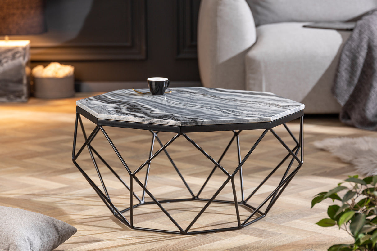 Couchtisch DIAMOND 70cm Marmor grau