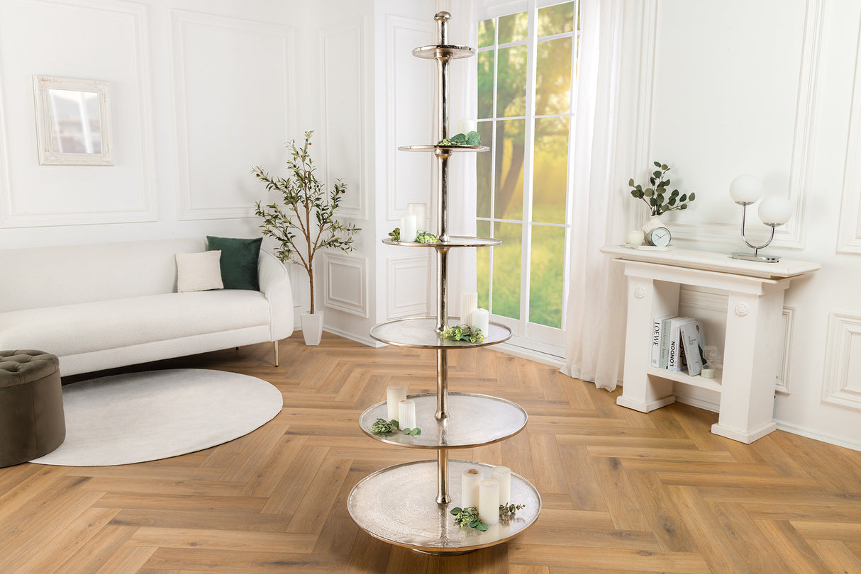 Etagere ABSTRACT 180cm 6 Tabletts silber