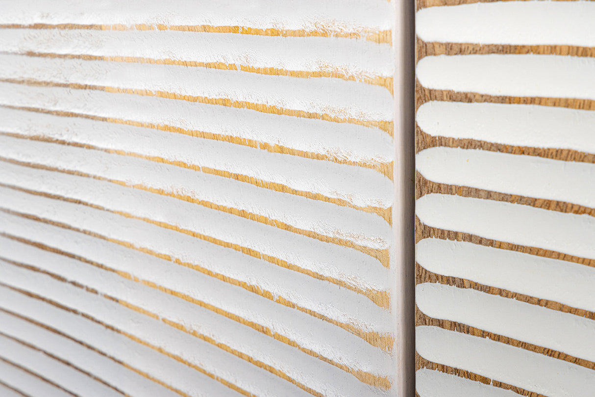 Sideboard GOLDEN SUNSET 140cm 3D Mangoholz weiß