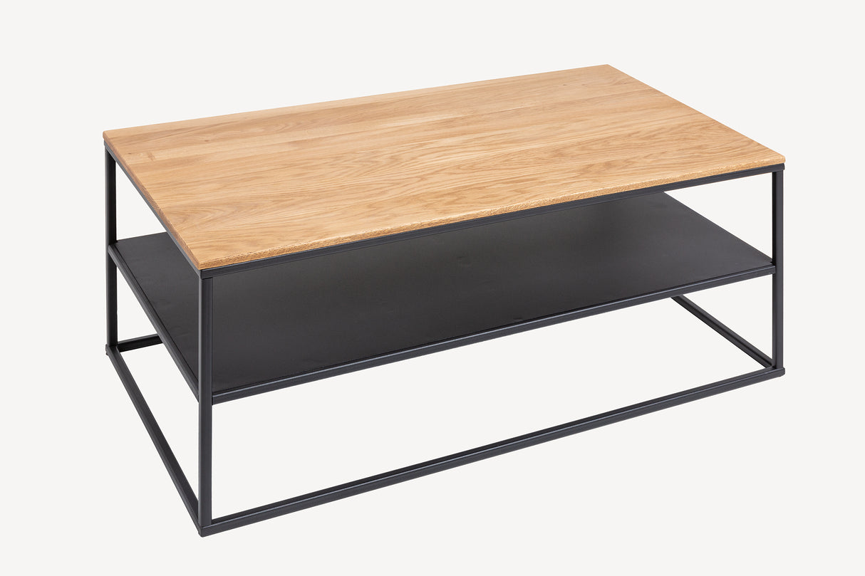 Coffee table APARTMENT 95cm oak and metal