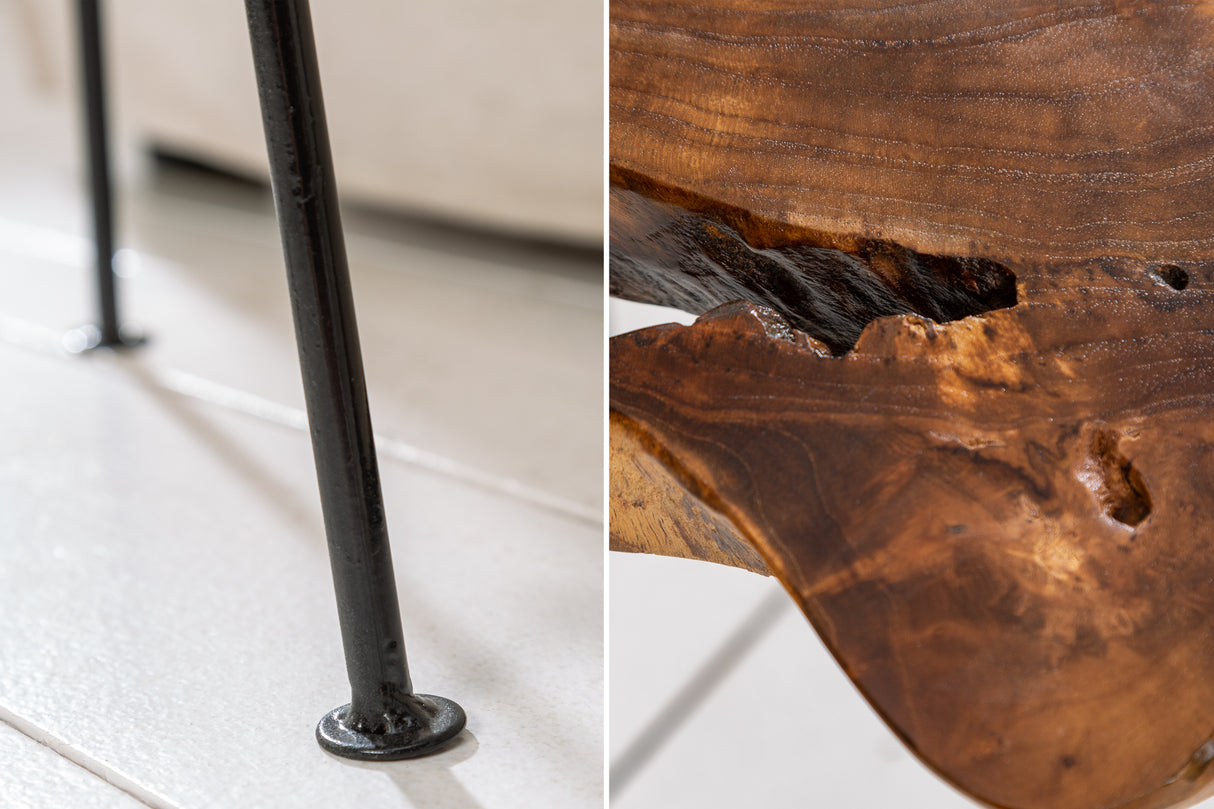 Side table WILD 40cm massive teak wood