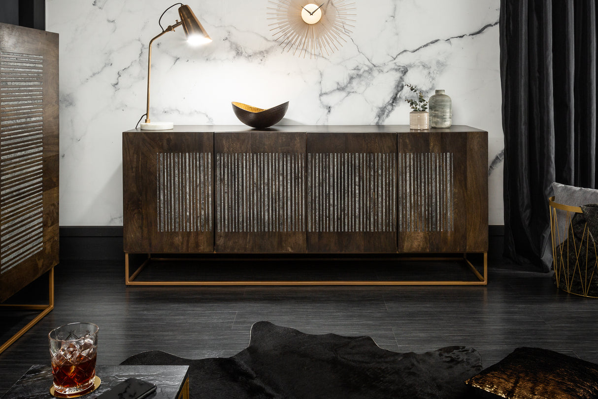 Sideboard ONYX 180cm Achatbesatz Mangoholz