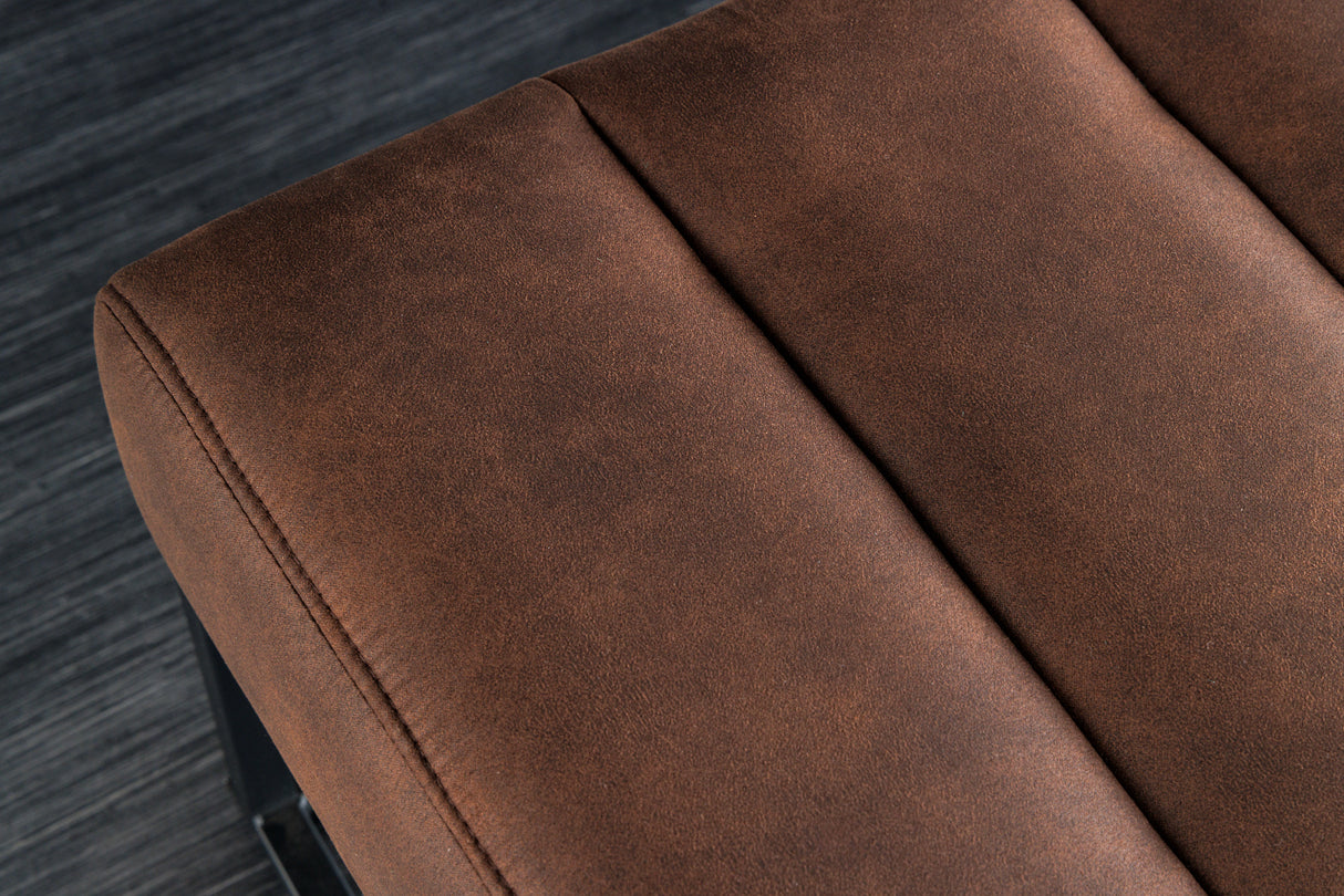 Bench PETIT BEAUTÉ 110cm microfibre antique brown