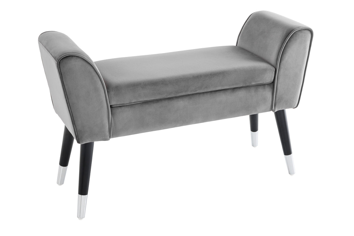 Bank SCARLETT 90cm samtgrau