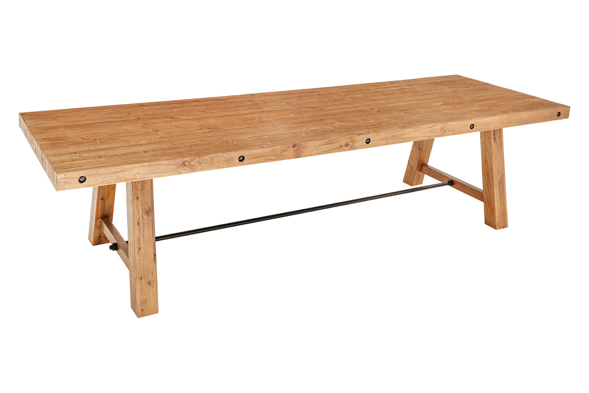 Dining table FINCA 300cm pinewood 80mm vintage brown