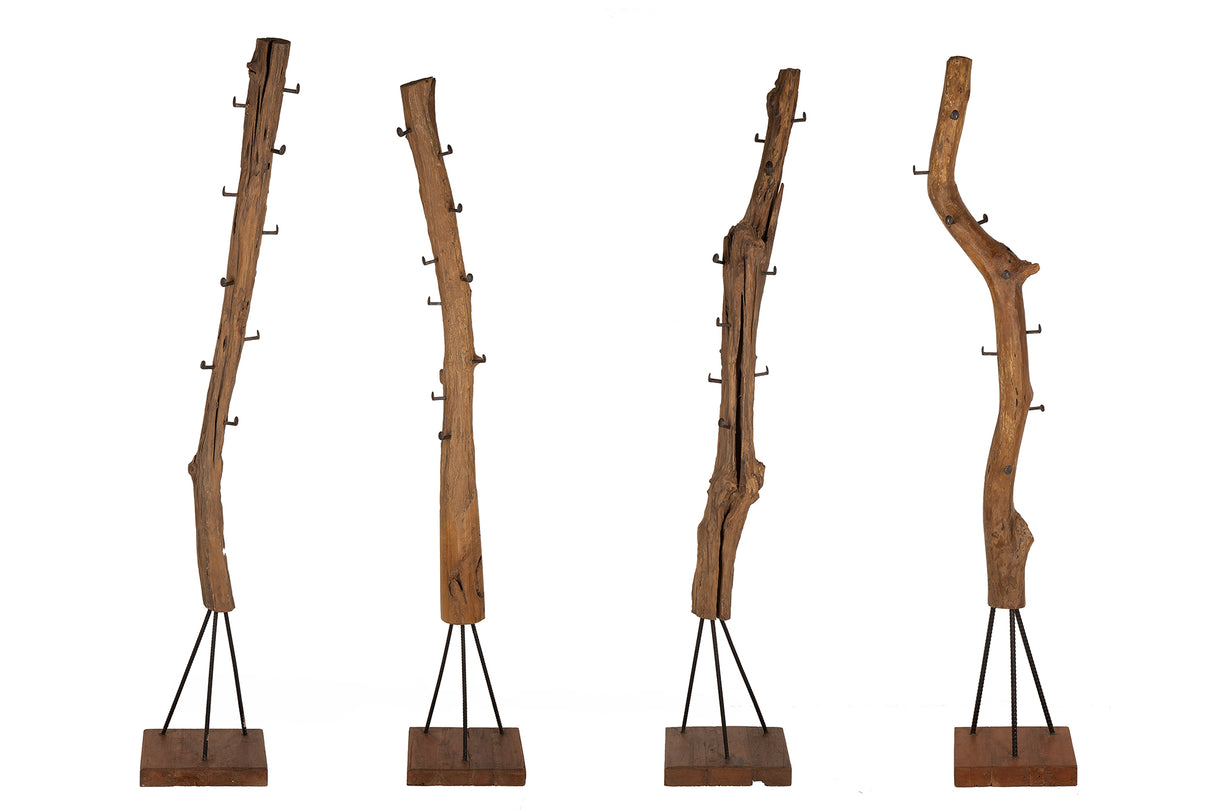 Floor coatrack HEMINGWAY 200cm teak wood