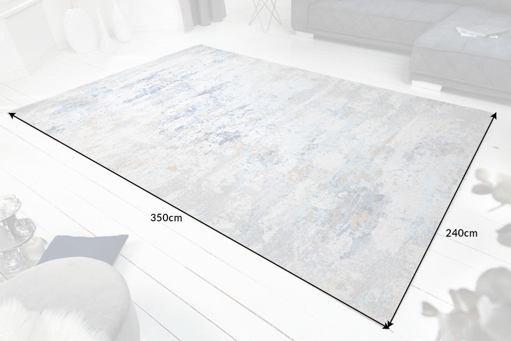 Teppich ABSTRACT 350x240cm grau blau