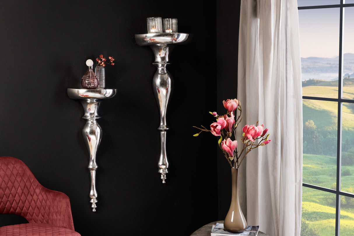 Wall console shelve BAROCK SCALA 80cm silver